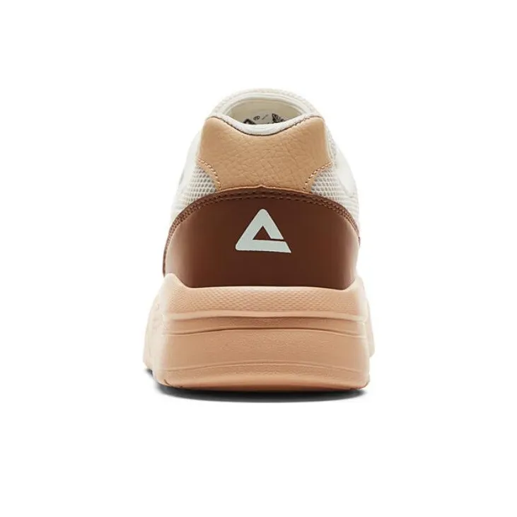 PEAK Coverage Warm Slip Resistant Cushioning Wear Resistant Low Top Skateboard Shoes Men's Dark Brown Ecru-3