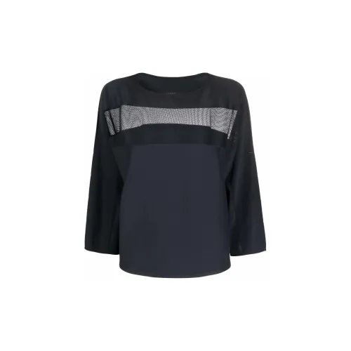 PLEATS PLEASE ISSEY MIYAKE Mesh-panel Cropped Blouse