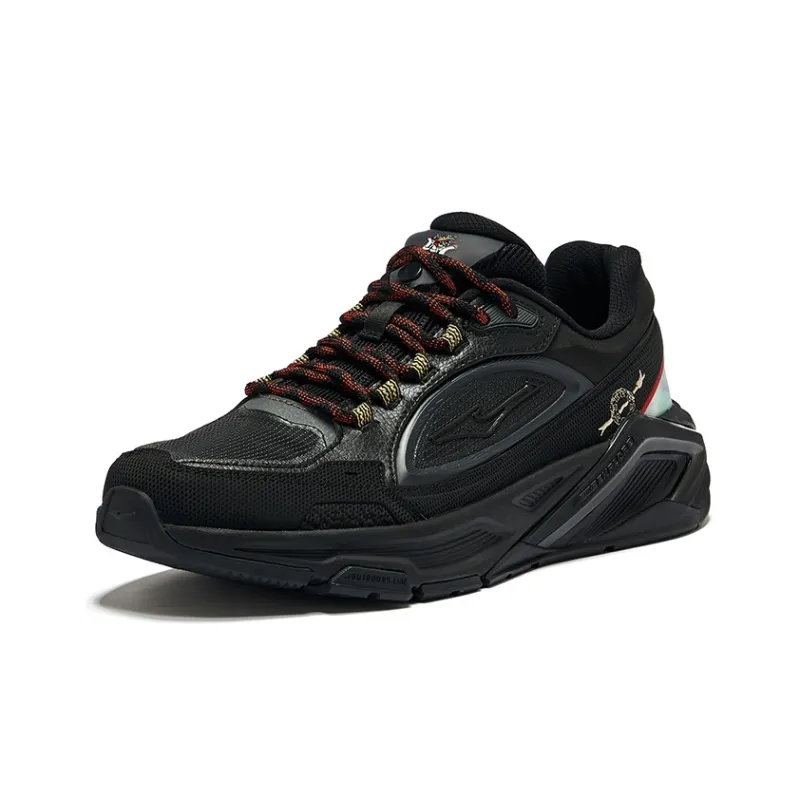 Erke Sky Emperor 1.0 Wear Resistant Coverage Low Top Casual Shoes Men's Jet Black Carbon Gray-2