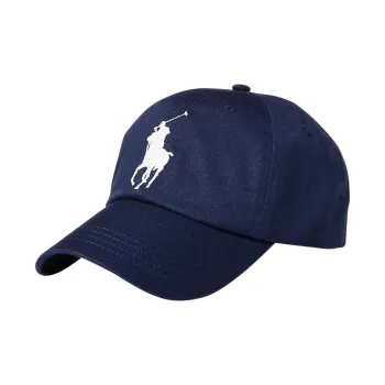 Polo Ralph Lauren Cotton, Cow Leather Baseball Caps Unisex Marine Blue
