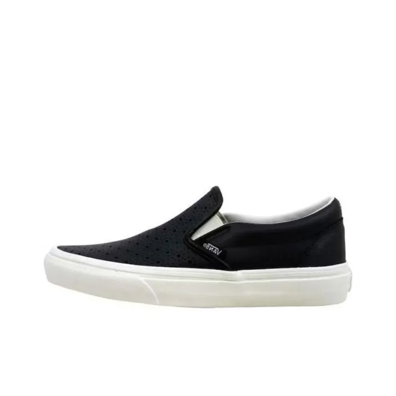 Vans Classic Slip On Leather Perforated Black-0