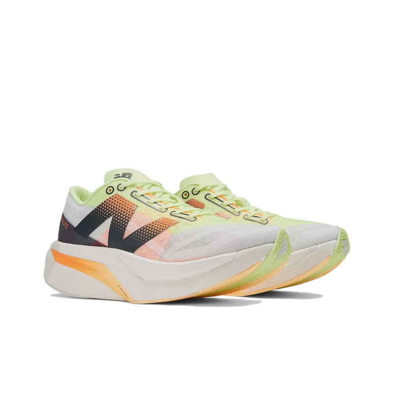 New Balance FuelCell SuperComp Elite V4 White Bleached Lime Glo Hot Mango Women's-2