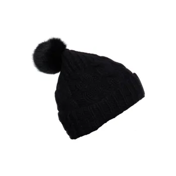 MACKAGE Cashmere Wool Sheepskin Beanies Women's Black
