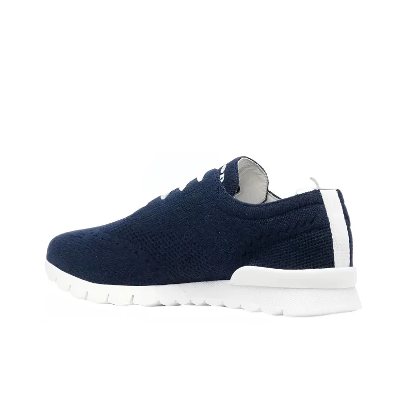 Kiton Embroidered-logo Knitted Sneakers-4