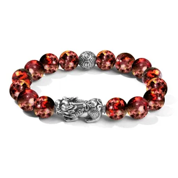 AWD 999 Fine Silver Flame Stone Bracelets Unisex