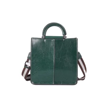 ALOENEY Genuine Leather Patchwork Cow Leather Handbag Regular Women's Green/Black/Brown/Coffee/Blue