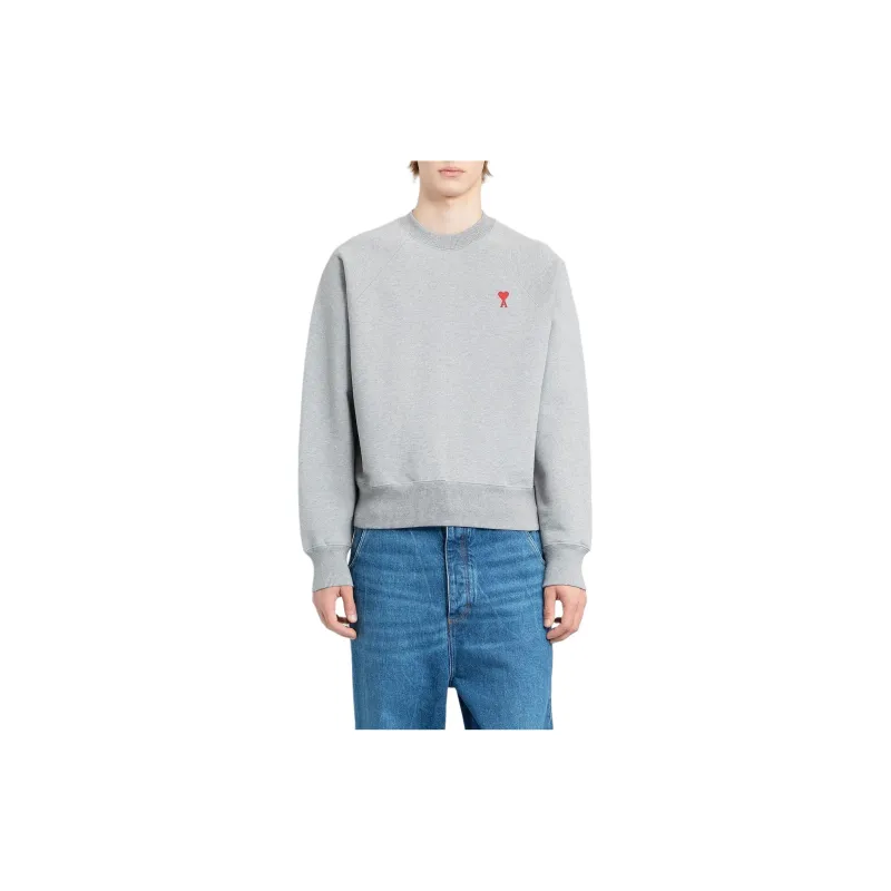 AMIPARIS Ami De Coeur Crewneck Grey-1