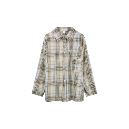 SUNSUNTOWN Shirts Women's Checkered