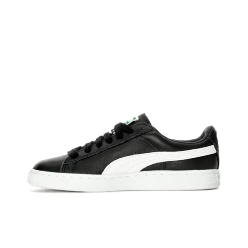 PUMA Basket Skateboard Shoes Women's Low-Top Black/White