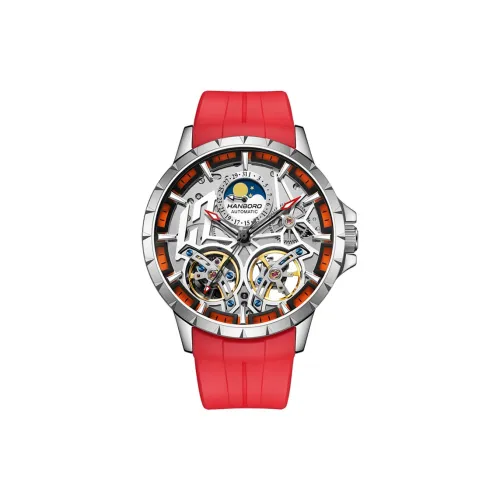 HANBORO Automatic Mechanical Movement Watch Men's Watches Cut Out Dial HBR908 BR