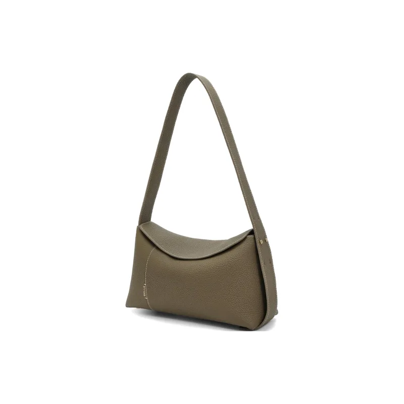 BELLE Top Grain Cow Leather Shoulder Bag Regular Women's Solid Color Plain-8