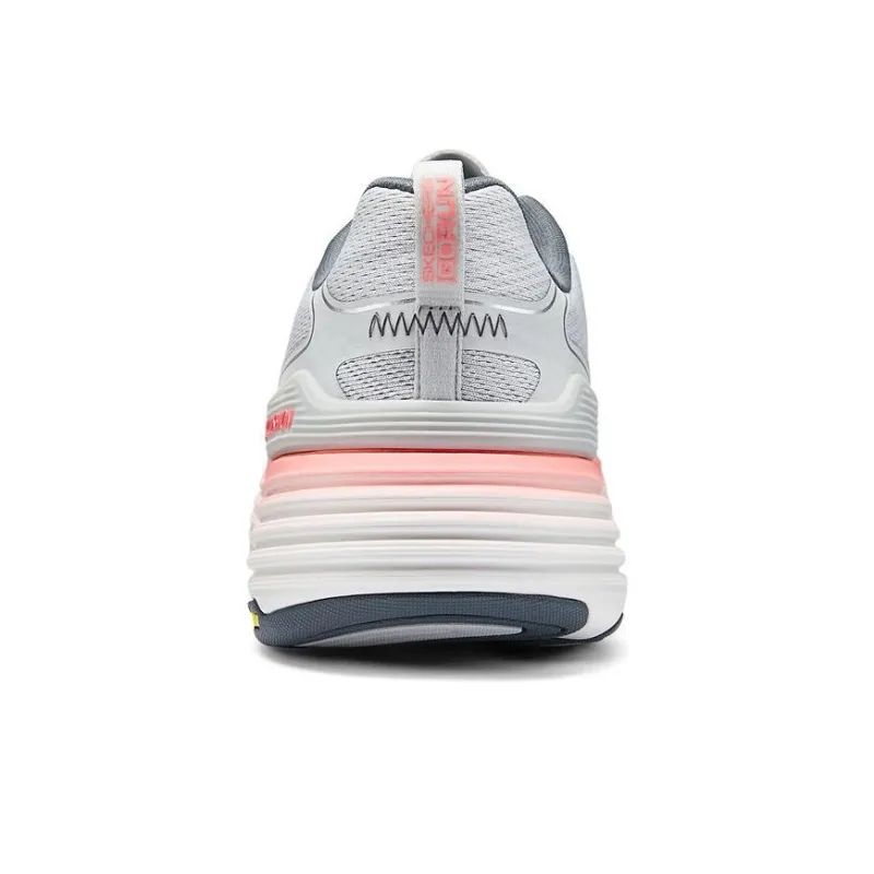 Skechers Cushioning Anti Slip And Wear Resistant Low Top Casual Shoes Women's Gray Red-3