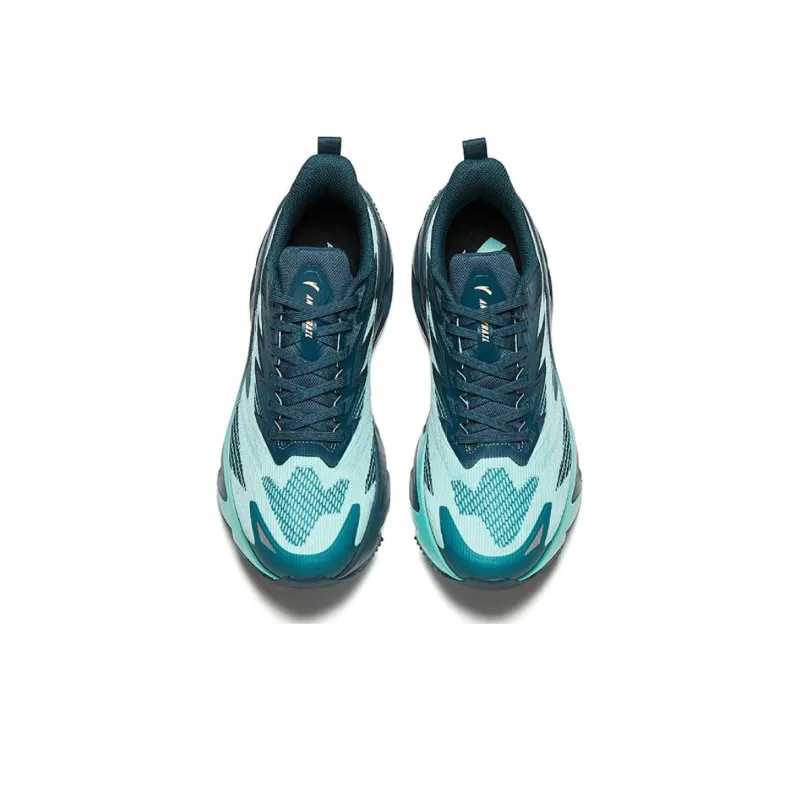 Anta Cushioning Wear-Resistant Low-Top Running Shoes Men's Blue Green-1