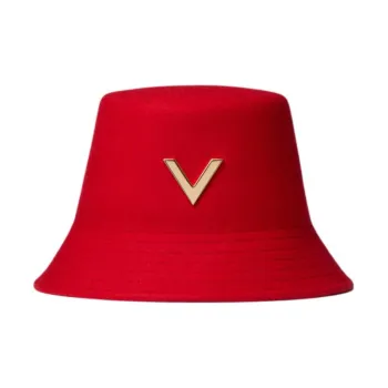 Valentino Wool Metal Bucket Hats Women's Red