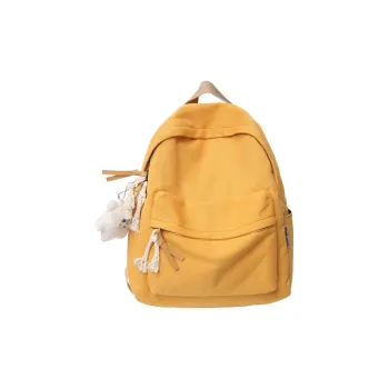 Deli Bear Canvas Backpack Regular Unisex Black/White/Yellow/Blue/Green