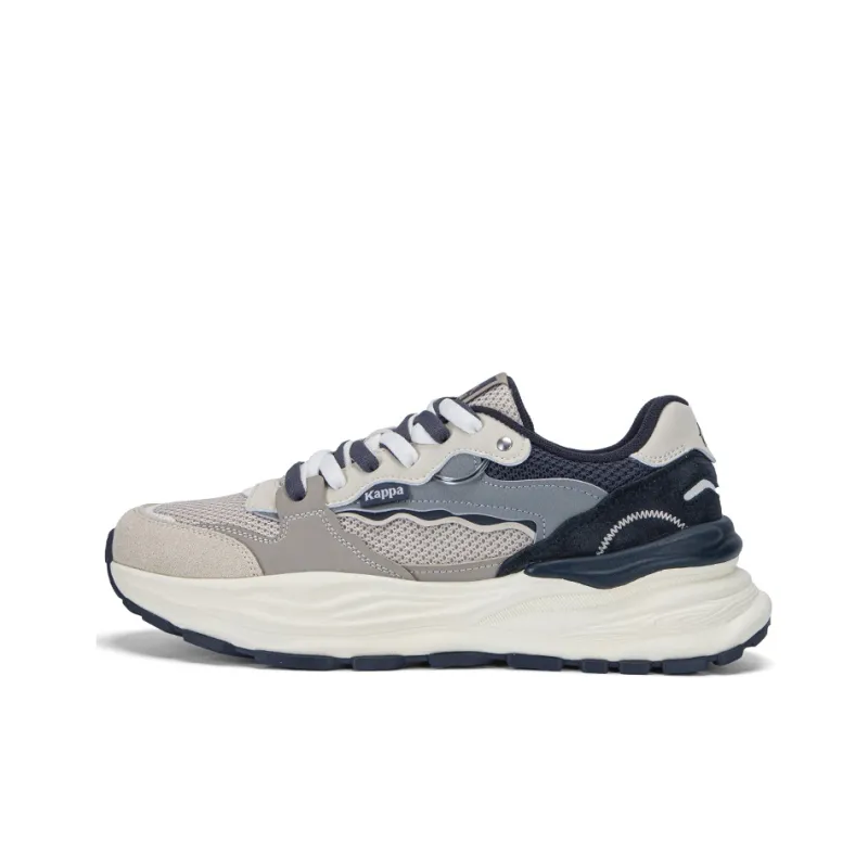 Kappa Anti-Slip Wear-Resistant Breathable Lightweight Low-Top Running Shoes Men's Khaki/Wheat Brown/Beagle Gray-0