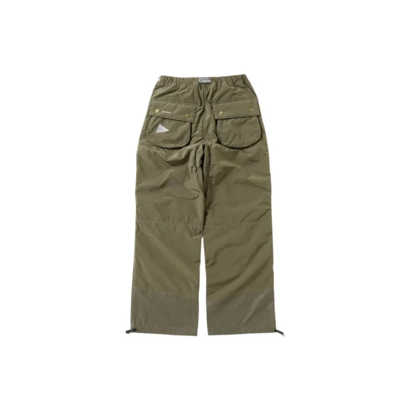 And Wander x BARBOUR Casual Pants Men's Khaki-1