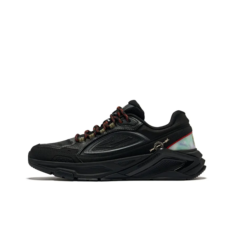 Erke Sky Emperor 1.0 Wear Resistant Coverage Low Top Casual Shoes Men's Jet Black Carbon Gray-0