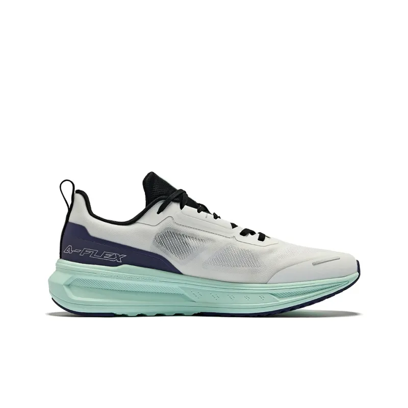 Erke Anti-Slip Wear-Resistant Low-Top Running Shoes Men's Elk White Luminous Purple-1