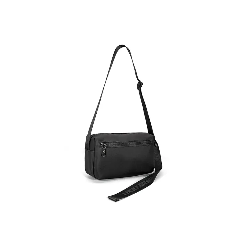 LUCKY DIAMOND Nylon Shoulder Bag, Crossbody Bag Regular Unisex Black-2