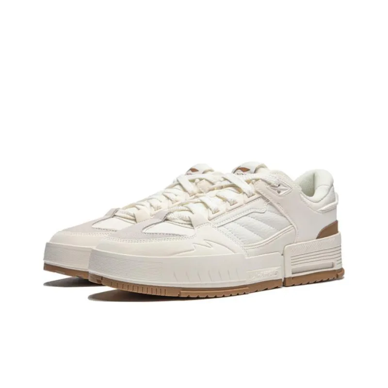 LiNing Lining Is Cushioning Wear Resistant Low Top Skateboard Shoes Men's Ivory-2