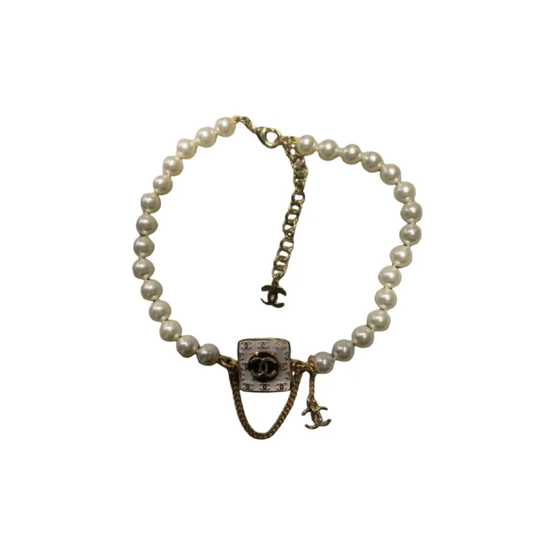 CHANEL Pearl Necklaces Women's Gold-0