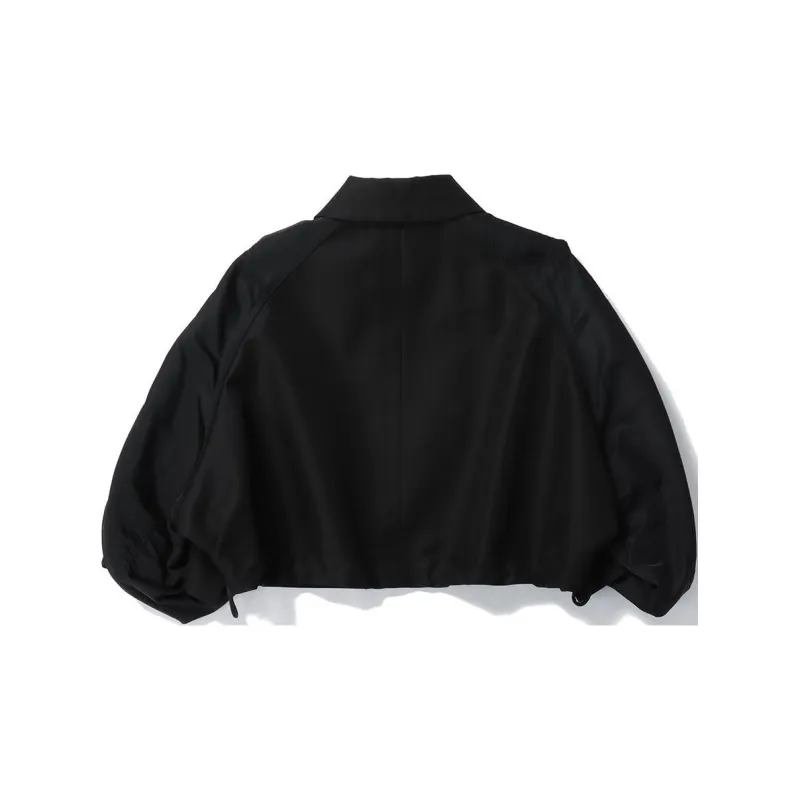 Sacai Gabardine And Twill Jacket 'Black'-1