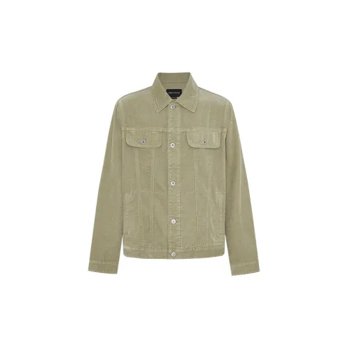 URBAN REVIVO Denim Jackets Men Khaki