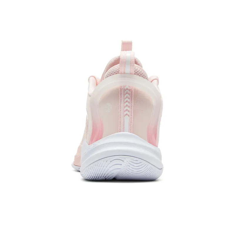 PEAK Basketball Shoes Men Low Top Lemon Pink-4