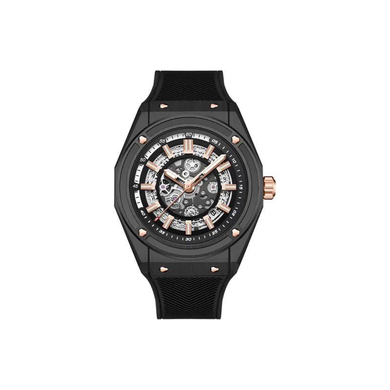 HANBORO Big Explosion Collection Automatic Mechanical Movement Watch Men's Watches Black Dial HBR9009.1-HH-0