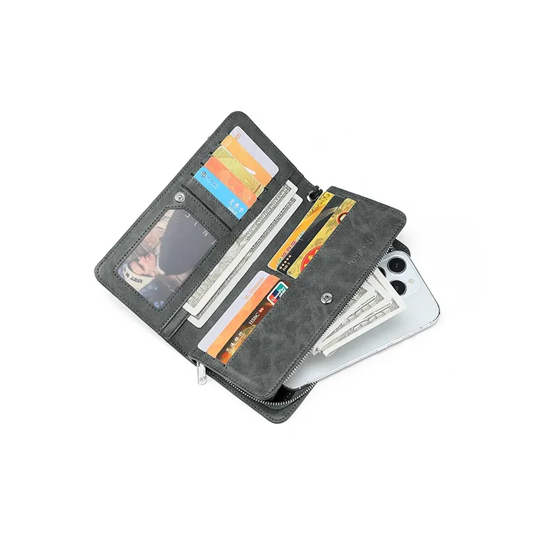 MashaLanti Microfiber Synthetic Leather Card Holder Wallet Men's Coffee-14