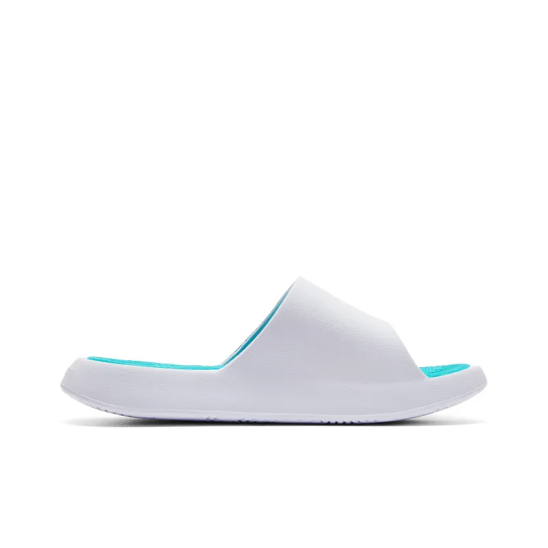 PEAK Slide Slippers Men Bright White Emerald Green-1