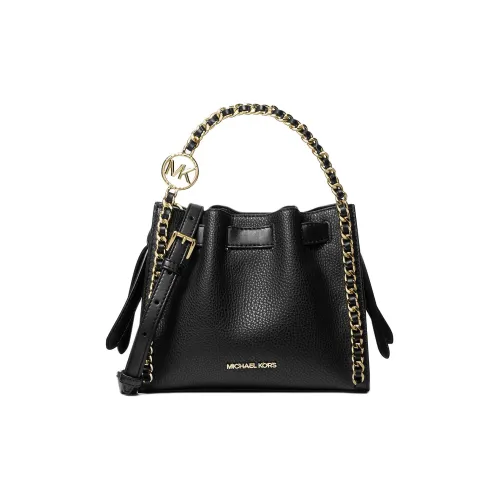 MICHAEL KORS Mina Polyurethane With Cotton And Polyester Handbag, Shoulder Bag, Crossbody Bag Trumpets Women's Black
