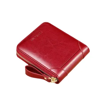 Banyanu Cow Leather Wallets Card Holders Women's Burgundy/Peacock Blue/Antique Yellow/Black/Brown