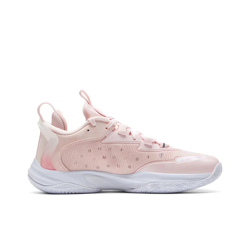 PEAK Basketball Shoes Men Low Top Lemon Pink-1