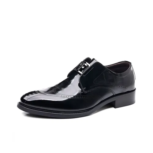 Lady's House Dress Shoes Men Low-Top Black