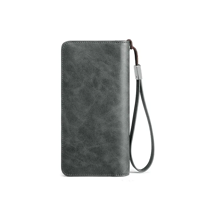 MashaLanti Microfiber Synthetic Leather Card Holder Wallet Men's Coffee-13