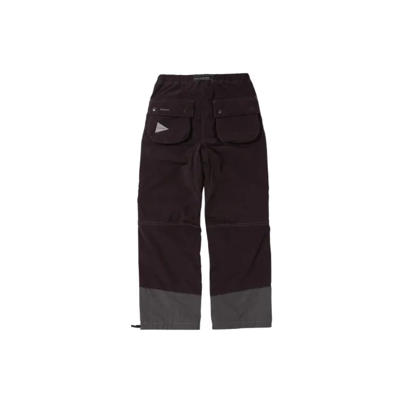 And Wander x BARBOUR Casual Pants Men's Black-1