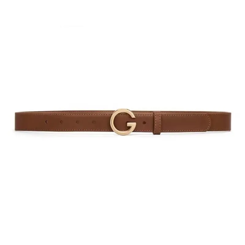 AUGTARLION Fashion Casual Letter Smooth Buckle Dress Leather Belts Women's Black/Brown Width 2.4CM-6