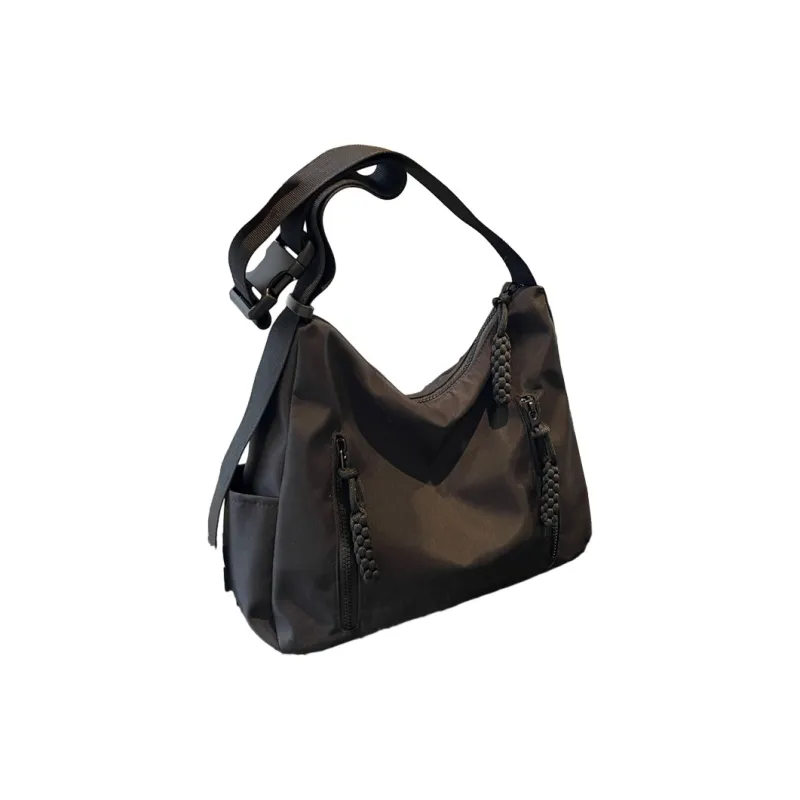 MUYKUY Oxford Shoulder Bag, Crossbody Bag Unisex Black/Ecru-0