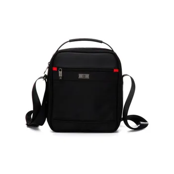 SUISSEWIN Polyester Messenger Bag Shoulder Bag Regular Unisex Black