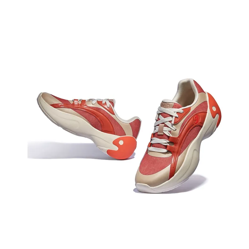 U.IN Low Top Chunky Sneakers Women's Ochre Red-3
