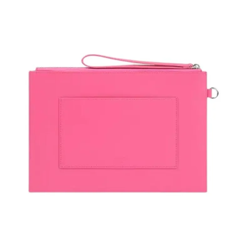 KENZO Cow Leather Clutch Large Size Unisex Dark Purple Red-1