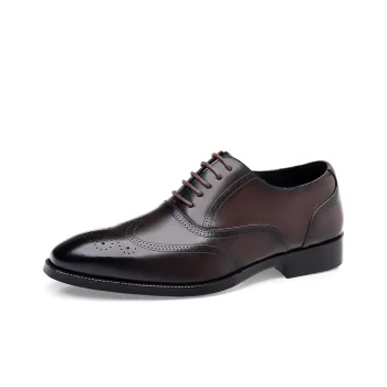 SHUPATE Dress Shoes Men Low Top Brown/Black
