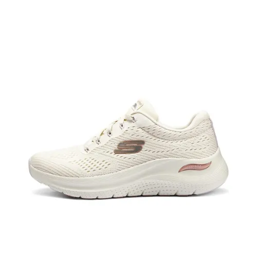 Skechers ARCH FIT 2.0 Casual Shoes Women's Low-Top Beige/White/Pink