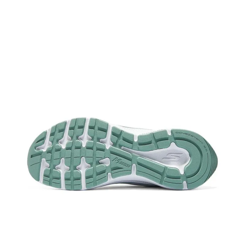 Skechers Go Run Consistent 2.0 Cushioned Wear Resistant Breathable Low Top Casual Shoes Women's White Green-4