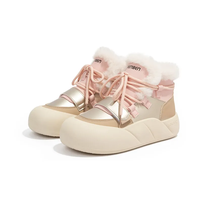 RENBEN Warm Height Increasing High-Top Casual Shoes Women's-12