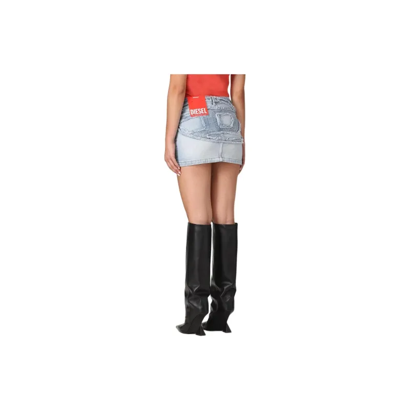 DIESEL SS24 Denim Short Skirts Women's Light Blue-1