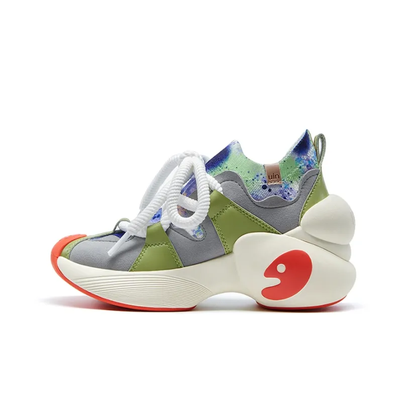 U.IN Painted Travel Shoes Bilbao A1 & A2 Artistic Collection Chunky Sneakers Women's-34