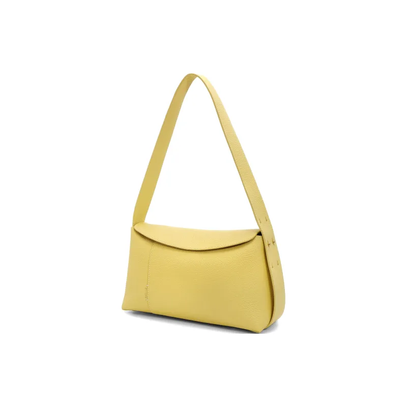 BELLE Top Grain Cow Leather Shoulder Bag Regular Women's Solid Color Plain-14